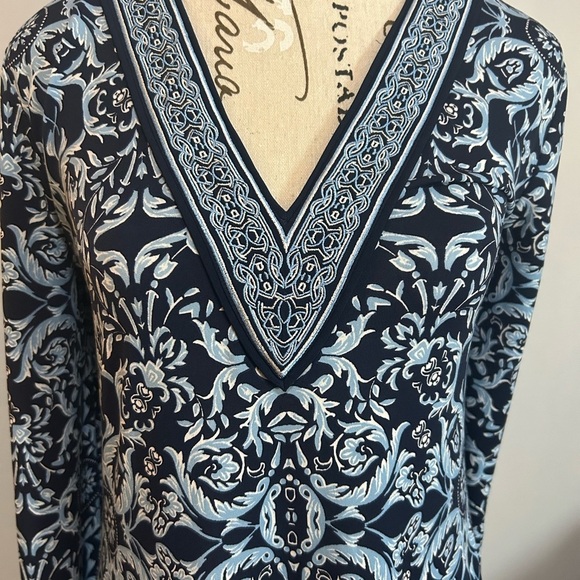 White House Black Market Floral Long Sleeve Dress - Picture 3 of 11